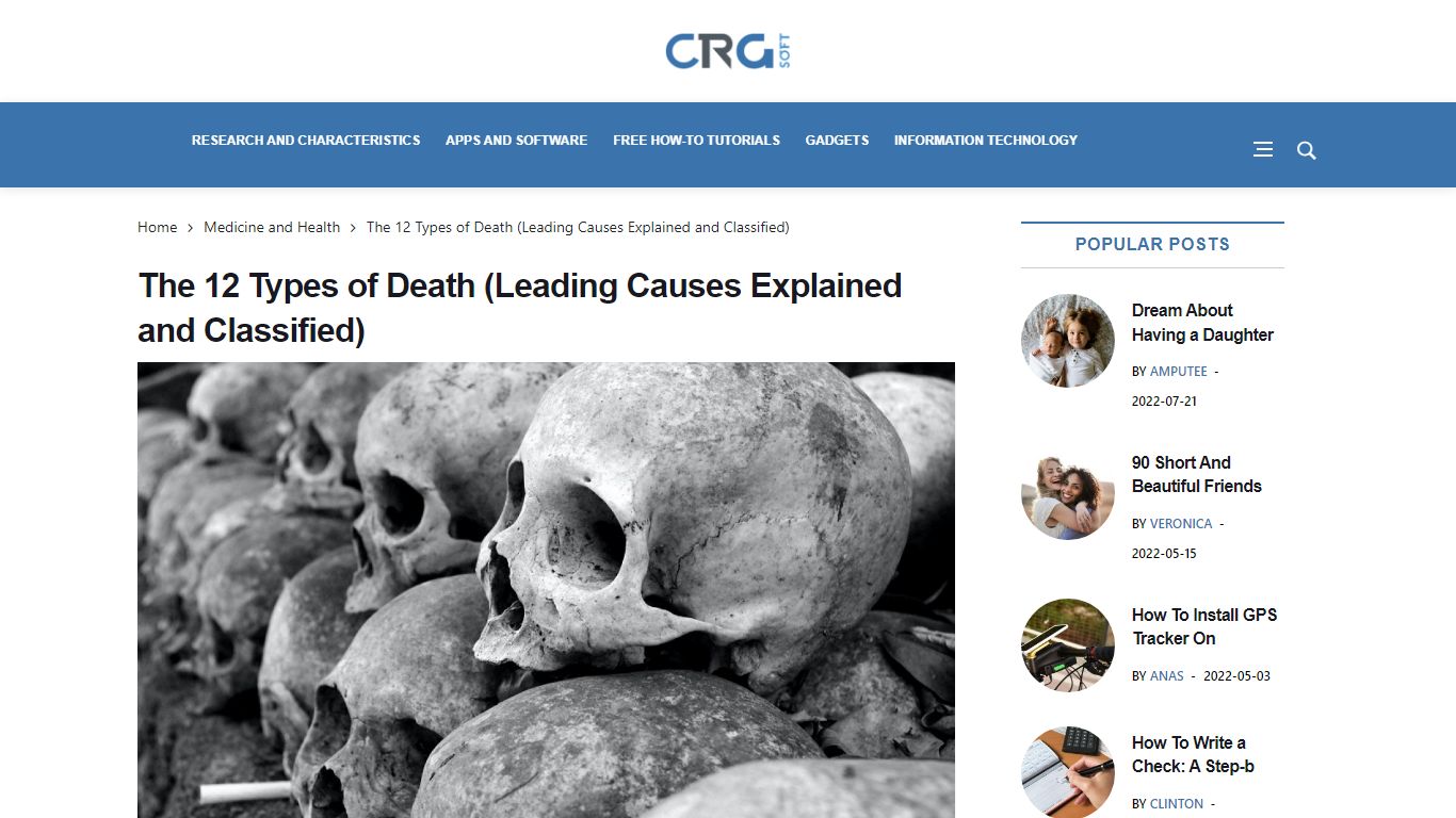 The 12 Types of Death (Leading Causes Explained and Classified)