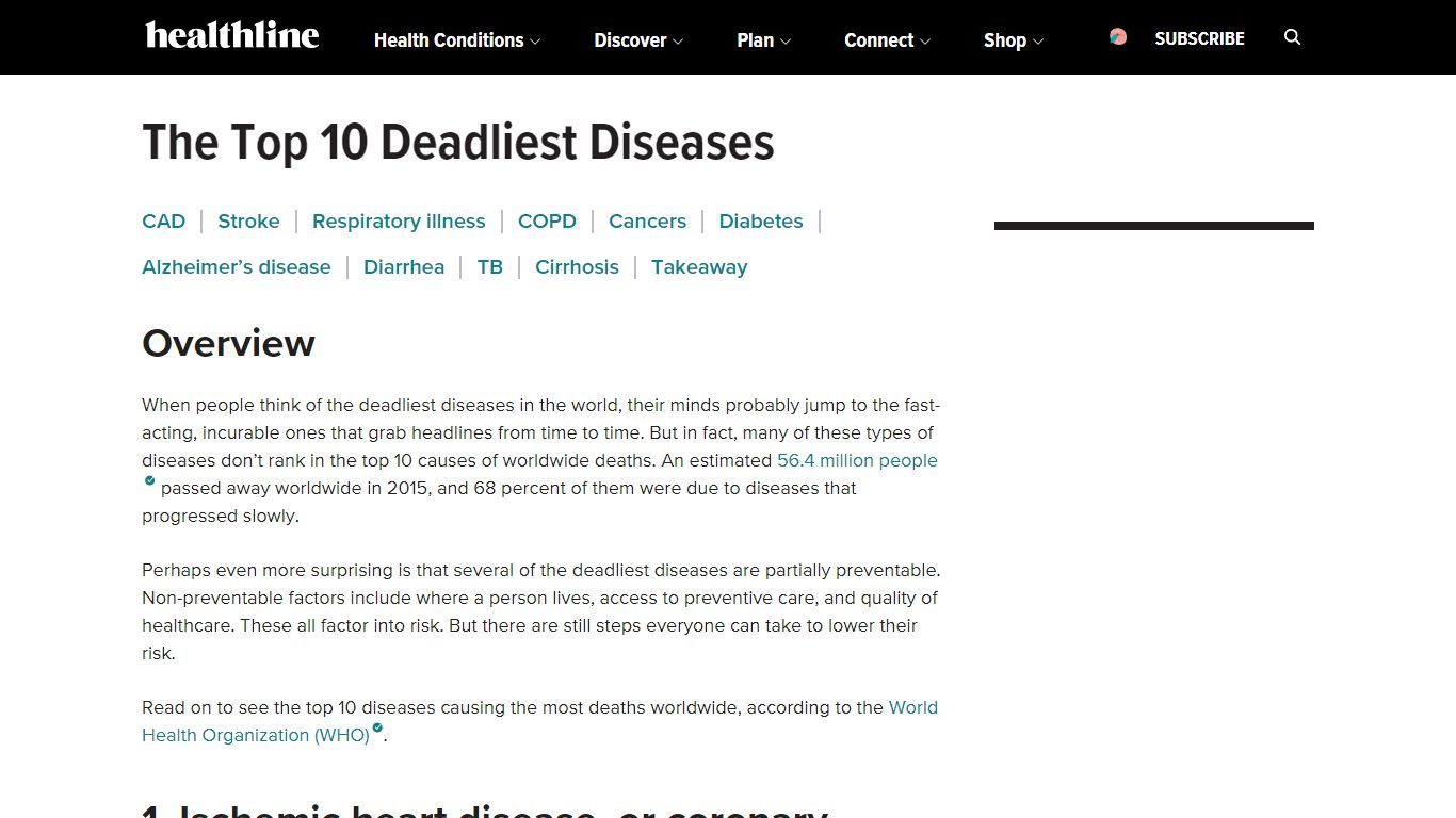 The Top 10 Deadliest Diseases in the World - Healthline